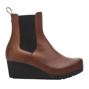 Birkenstock NWT Ebba Boot Cognac/Black. Size 36 (US 5-5.5) Leather‎ Wedge Ankle